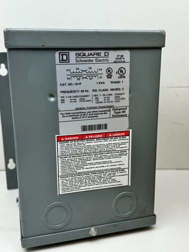 Square D 1S1F Outdoor 3R Trafo 1kVA 240/480V auf 120/240V Träger HT01AH851 - Bild 4 von 10