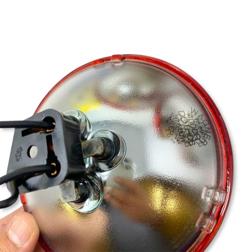Wagner 4000R Sealed Beam Off Road Lighting Lamp Light Bulb RED Headlamp, 4 Pcs - Picture 4 of 10