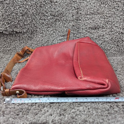 Vintage Dooney & Bourke Women's Pebbles Leather Shoulder Bag - Burgundy Red - Picture 7 of 8