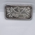 Valentine Day 1oz Silver Art Bar - Madison Mint 1oz .999 Fine Silver 1986