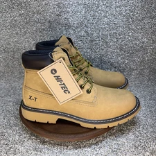 Hi Tec Men's Reznor 6" Wheat Nubuck Vegan Soft Toe Work Boots Shoes Size 8