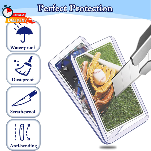 250 PCS Toploaders Manicotti per Carte Collezionabili, 3" X 4" Protezione Carte Baseball - Foto 4 di 7