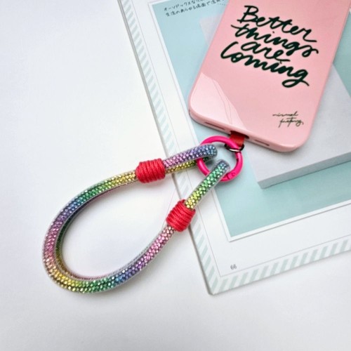 Bling Bling Rhinestone Phone Lanyard Anti-lost Wrist Rope Phone Accessories - Photo 4 sur 22