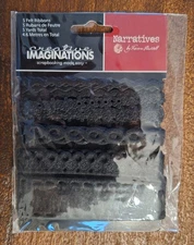 Creative Imaginations-5 Felt Multisized  Multistyled Ribbons-5 Yards Total-Black