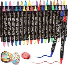 36 Pcs Color Dual Tip Acrylic Paint Pens Markers, Premium 36 Colors