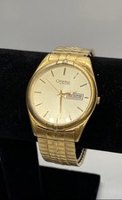 Bulova Caravelle 36mm WR Gold Tone Vintage Quartz Men's Wristwatch 69g