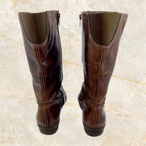 Kenneth Cole Reaction Search Light Mid-Calf Brown Leather Boots | Women Size 10M - Picture 8 of 15