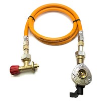 80Cm Lpg Hochdruck-Gasschlauch Orange + 20Mm Clip-On & Campingaz 901/904/907
