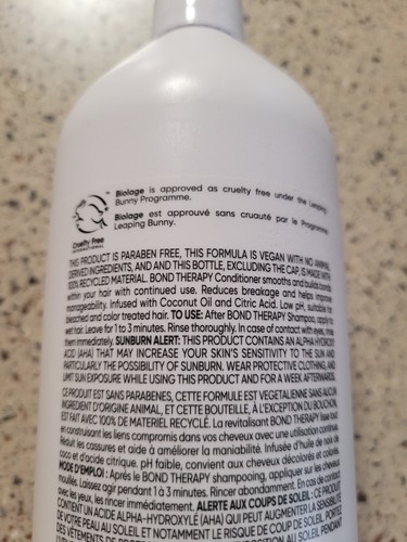 Biolage Bond Therapy Hair Conditioner 33.8 oz Jumbo For Overprocessed Hair NEW - Picture 4 of 7