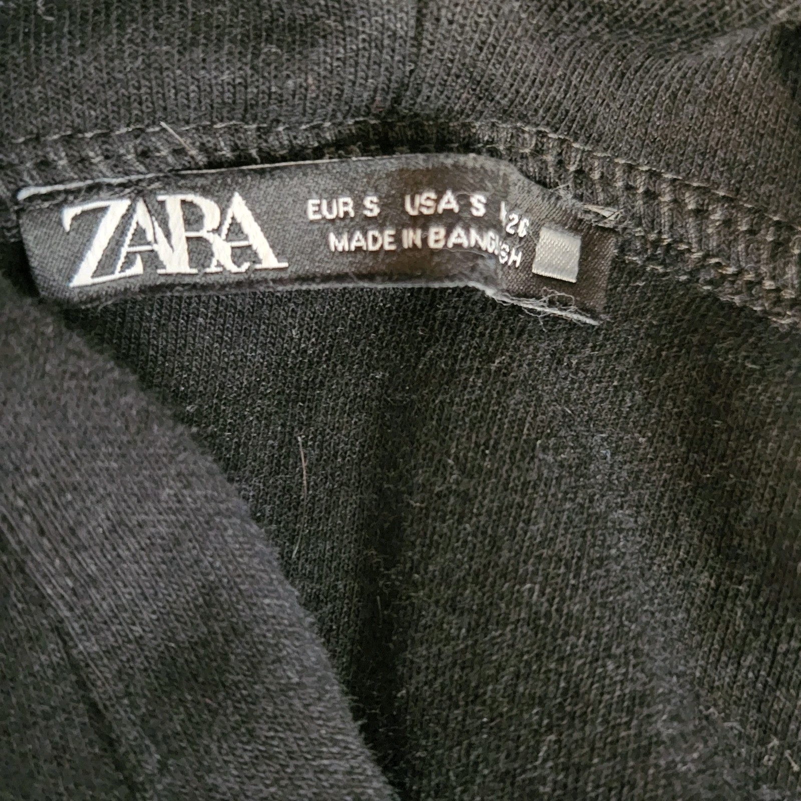 Zara Womens Black Solid Basic Deep V Neck Short S… - image 5