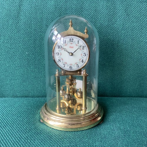 Vintage Kundo Medium 400 Tage Jubiläumsuhr mit Glaskuppel zum Renovieren