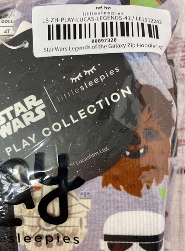 NWT! Little Sleepies ~ Star Wars™ Legends of the Galaxy Zip Hoodie ~ Size 4T ~ - Picture 3 of 4