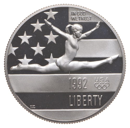 1992-S PP Olympisches Turnen Gedenkmünze Half Dollar *1644