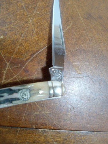 New 2008 Colt CT250 Folding Knife Black Stag No Box Discontinued Read Ships Fast - Picture 11 of 12