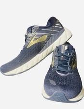 Brooks Adrenaline GTS 19 Shoes Mens Size 9.5 Blue Gold Running Walking Sneakers