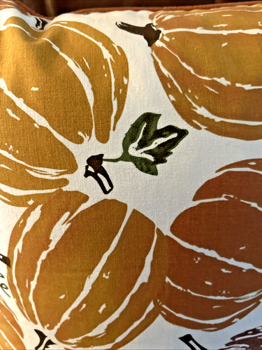 Pumpkin Home Decor Down Feathers Pillow 18.5" x 18.5" x 8" - Picture 3 of 9