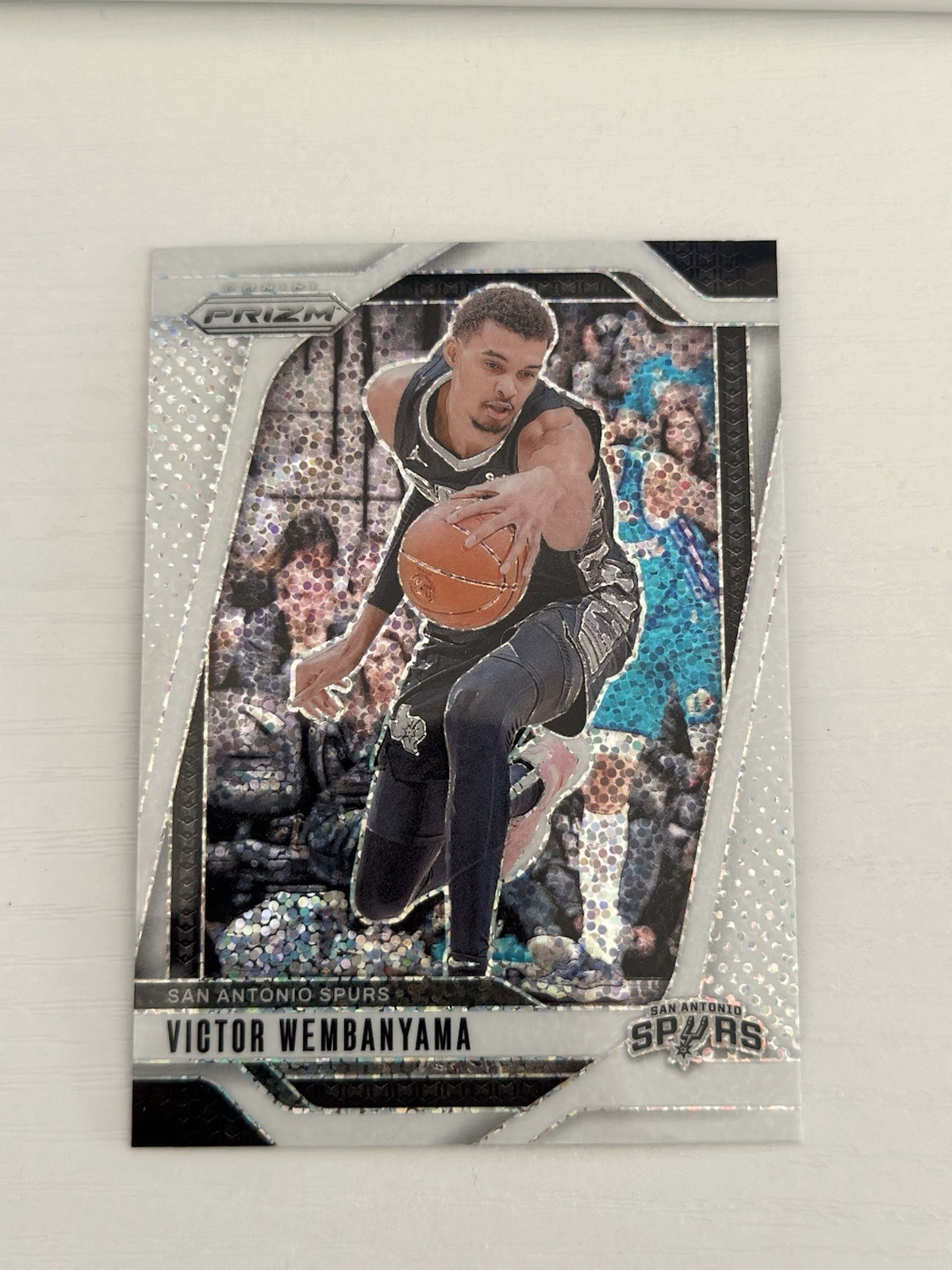 2024-25 Panini Prizm Victor Wembanyama #172 White Sparkle Prizm SP Spurs