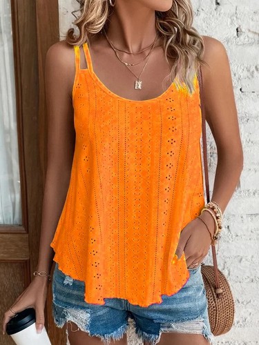 Womens Strappy Cami Tee Shirts Summer Blouse Tops Sleeveless Tank Vest Plus Size - Picture 20 of 23