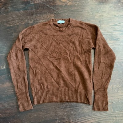 ami paris alpaca blend sweater womens medium brown pullover