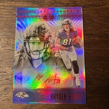2018 Panini Illusions - Rookie Endorsements Hayden Hurst #RE-HH Red /49 NFL Card. rookie card picture