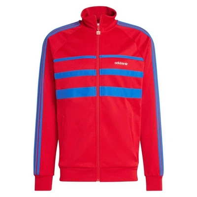 Adidas Originals Veste The First Track Rouge Rétro Casual Zip Intégral - Photo 1/4