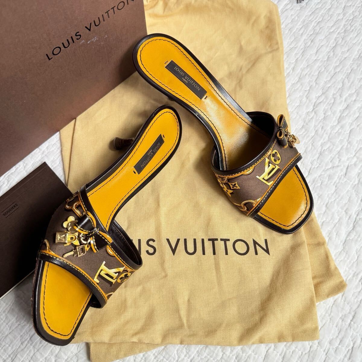 Louis Vuitton Monogram Mule Scarf Pattern Rare Size