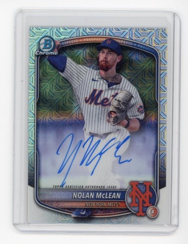 2025 Bowman Chrome Mega Box - Nolan McLean Mojo Auto #BMA-NM New York Mets