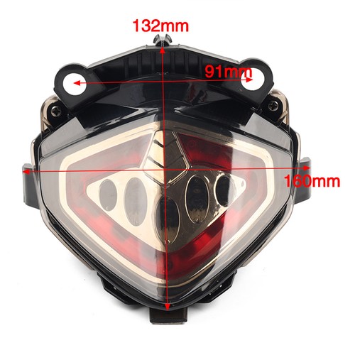 Integrated LED Tail Light Turn Signal For HondaCBR 500 2013-2014 2014 13 - Picture 12 of 16