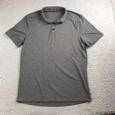 Lululemon Evolution Polo Shirt Mens M Gray Performance Causal Golf Stretch