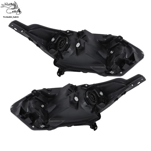 Pair For Honda HRV 2016-2018 Black Headlights Replacement Halogen Clear Lens L+R - Picture 8 of 12