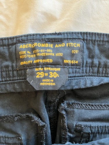 Abercrombie & Fitch Cargo Pants Mens 29X30 Blue Baggy Utility Relaxed Straight - Photo 5/8