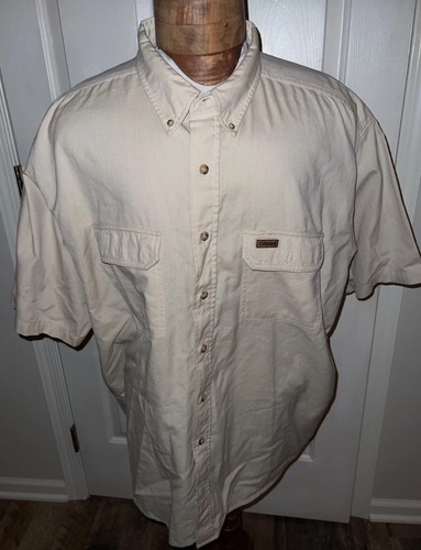Carhartt Kurzarm Hemd Baumwolle Canvas Button Down Khaki Gr. 2XL - Bild 2 von 16