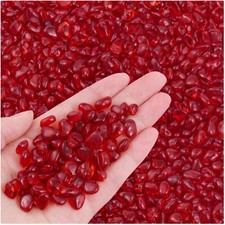 Red Sea Glass Stones 10 LB Bulk - Polished Pebbles for Vases