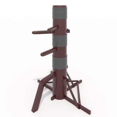 Wing Chun Dummy, Wooden Mook Yan Jong, IP Man Training Target with Tripod Bas...