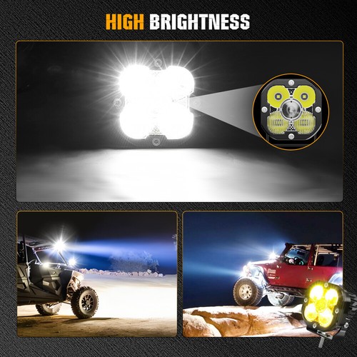 Colight 3inch Squadron Sport White LED Pair Driving/Combo Lights w/ Wire Harness - Picture 2 of 11