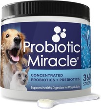 Probiotics for Dogs -(360 Scoops)-Probiotic Miracle -Advanced, 360 Servings 