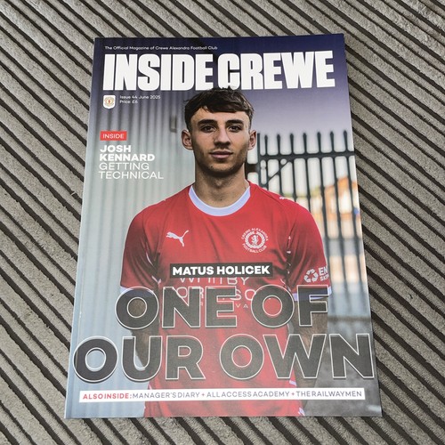 2025 JUNI INSIDE CREWE MAGAZIN AUSGABE 44 ALEX ALEXANDRA 24/25 LIGA 2 SEHR GUTER ZUSTAND