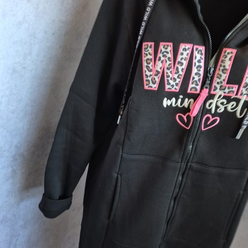 Zwillingsherz Hoodiemantel Mantel Sweatjacke Jacke Schwarz M bis XXL (1 558) NEU - Bild 5 von 10