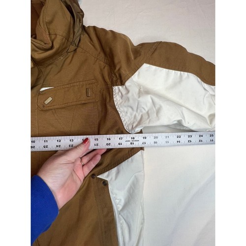 Obermeyer Jacket Girls Size 12 Brown White Snowboarding Skiing Zip Winter Warm - Picture 7 of 12