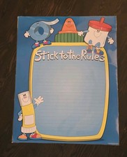 Vintage Carson Dellosa Large Rules Chart Bulletin Board Poster Classroom Decor