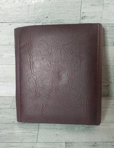 Vintage 90er Burgund Tag Läufer Planer Organizer Mappe - Bild 2 von 6