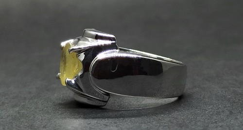 Natürlicher Saphir Damen Ring, 2,5 Karat, Handarbeit 925 Silber - Blau & Gelb - Bild 23 von 24