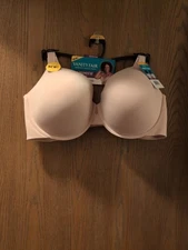 Vanity Fair Radiant Smoothing Underwire Bra Smooth Back  Size 44D NWT Bare Pink