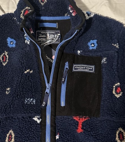 Vineyard Vines Boys L Sz 16 Sherpa Supershep Zip Fleece New W/Tags ($128.00 new) - Picture 3 of 9