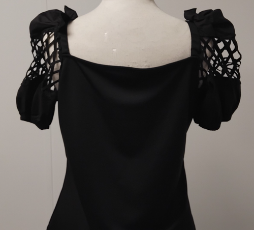 River Island Black Gather Pleat Short Sleeve T-Shirt Top Smart Casual UK Size 14 - Picture 7 of 15