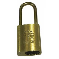 Best 21B772l606 Padlock, Coreless, Long Shackle, Rectangular Steel Body,