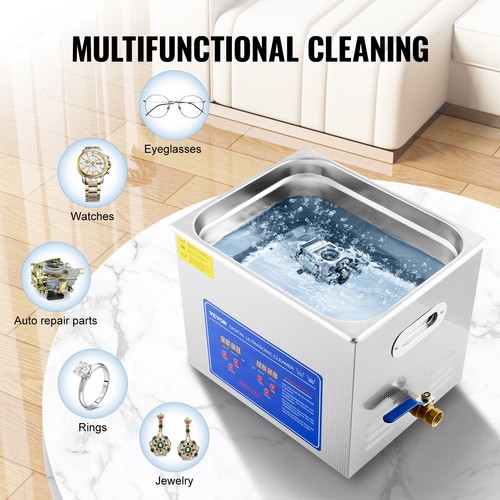 VEVOR Ultrasonic Cleaner 10L Jewelry with Digital Timer Ultrasonic - Picture 5 of 10