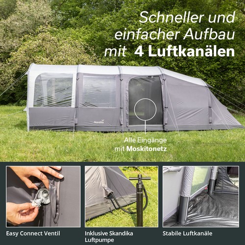 Skandika Timola 6 Air Protect aufblasbares Zelt 6 Personen Luftzelt Neu - Bild 3 von 10