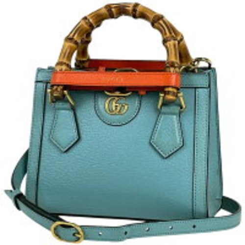 Gucci Diana Mini Tote 2WAY GG Marmont Leder Handtasche hellblau 702732 Damen - Bild 1 von 11