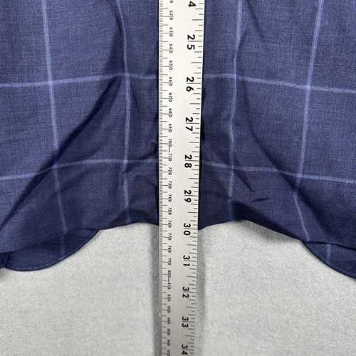 Hugo Boss Suit Mens 44(42)R Windowpane Wool Super 100 Italian 36x29 Regular Fit - Picture 8 of 24